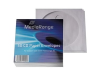 MediaRange CD/DVD Storage Media Case 50pcs, Papir, White BOX65 - eet01