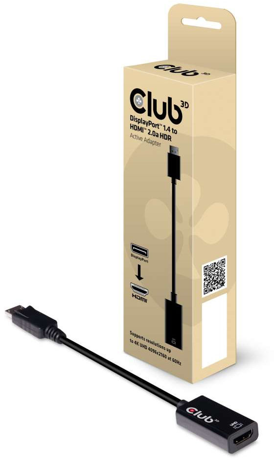 Club3D DP 1.4 to HDMI 2.0a HDR Acti CAC-1080 - eet01