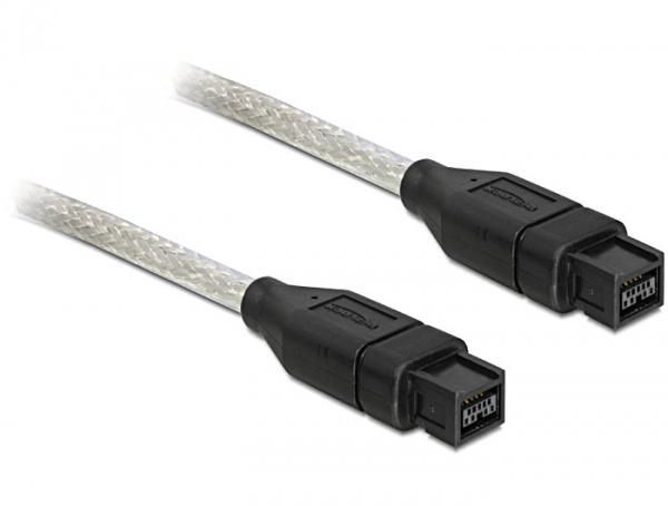 Delock Cable FireWire 9 pin male  <gt/> 9 pin male 1 m - black  DE-82598 - eet01