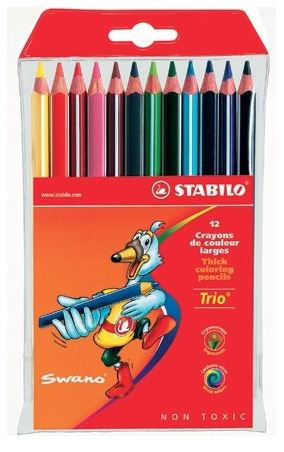 stabilo Stabilo Trio Thick Colouring Pencils Pk12 203/12-01 - AD01