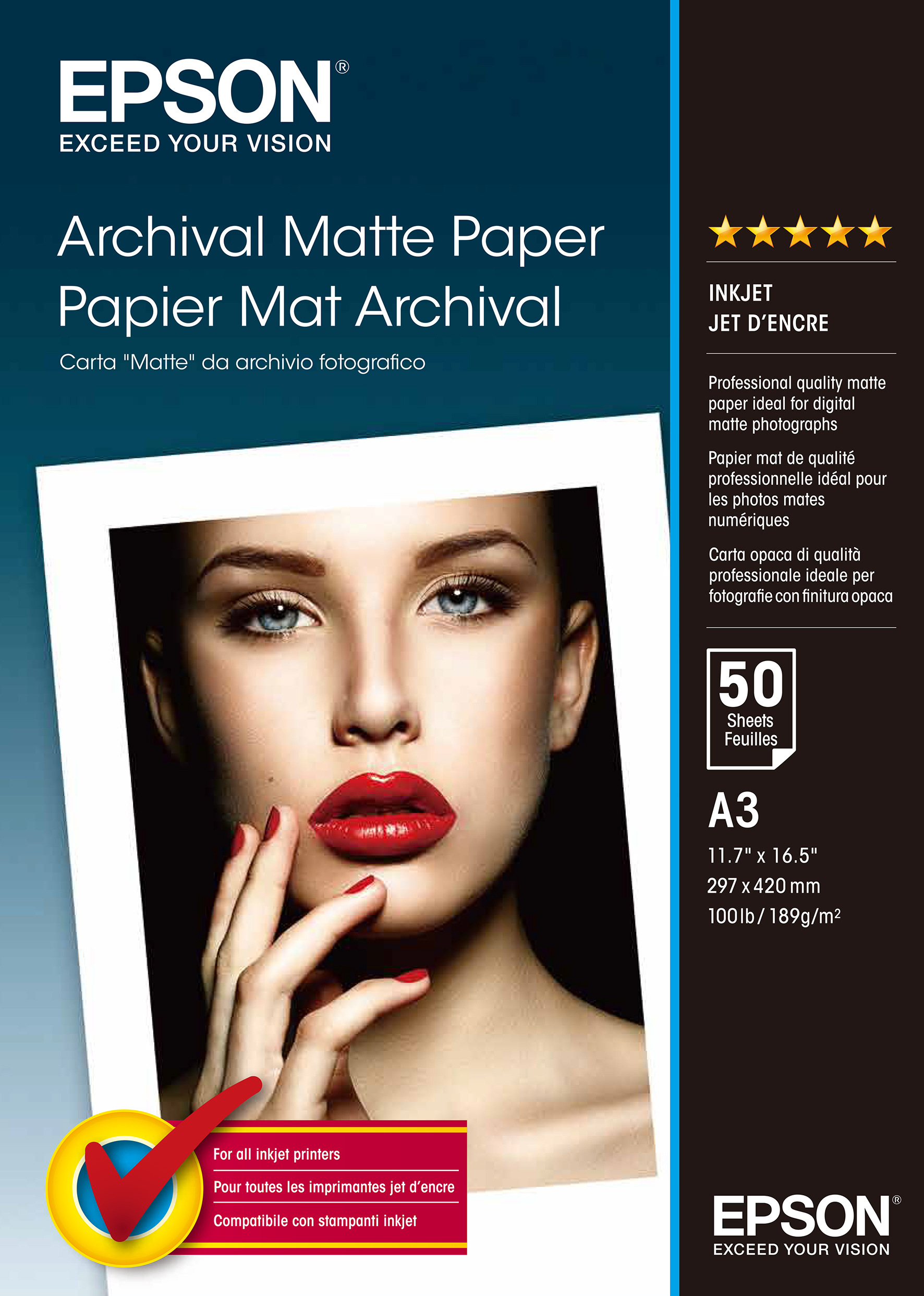 Archival Matt Paper A3 50sh C13s041344 - WC01