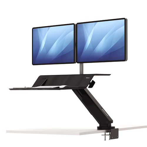 fellowes Fellowes Lotus Rt Sit-stand Workstation Dual Black Dd 8081601 - AD01