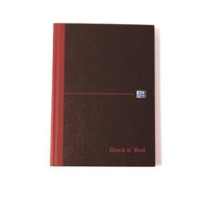 hamelin Black N Red Casebound Hardback Notebook A-z A5 Ruled Pk5 100080491 - AD01