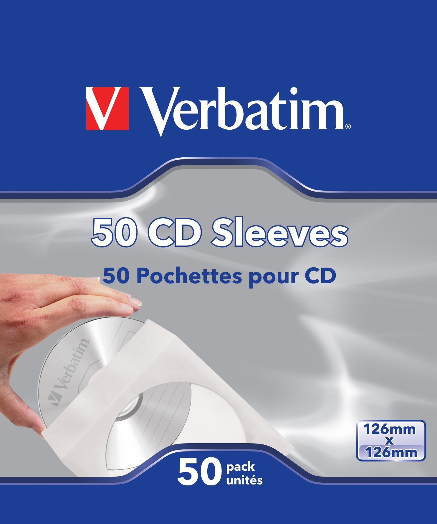 Verbatim CD Sleeve (50 Pack) 49992 - CMS01