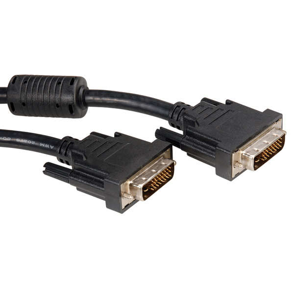 11.04.5555 ROLINE DVI Cable DualLink DVI-DVI. M/M. Black 5.0m Factory Sealed