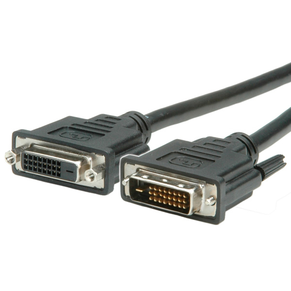 11.99.5564 VALUE DVI Cable DualLink DVI-DVI. M/F. Black. 3.0m Factory Sealed