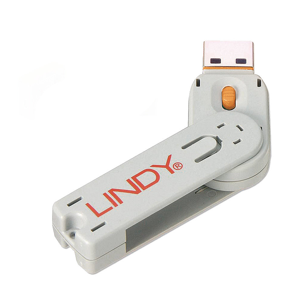 40623 lindy Usb Port Blocker Orange -key - NA01
