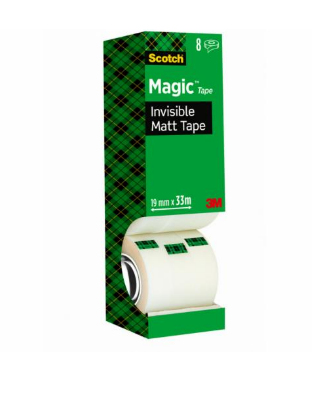 3m uk Scotch Magic Tape Tower Pack Of 8 Rolls 19mm X 33m 7100026960 - AD01