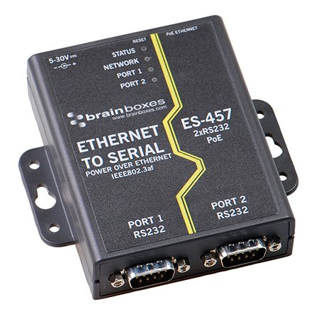Es-457 brainboxes 2 Port Rs232 Poe Ethernet To Serial Adap - NA01