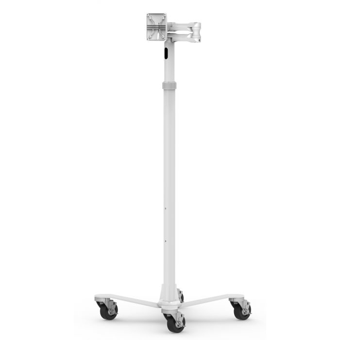 Compulocks Extended VESA Articulating Tablet Arm Rolling Cart - Cart - For LCD Display - Medical - White - Screen Size: Up To 15" MCRSTDEXW - C2000