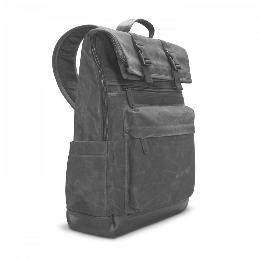 V7 - Bags                        16in Elite Canvas Backpack Blk      Rolltop Quick Access Pocket         Cbxt16-canvas