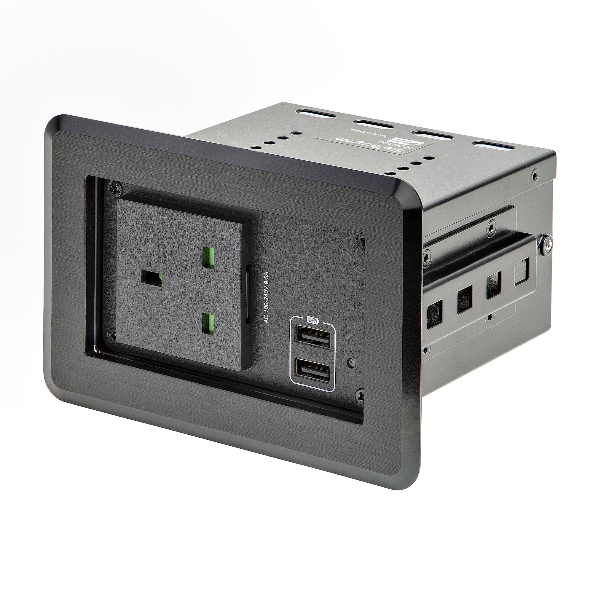 Startech - Audio Video           Single Table Outlet Box-2x Usb      Charging Ports                      Kitbzpowuk