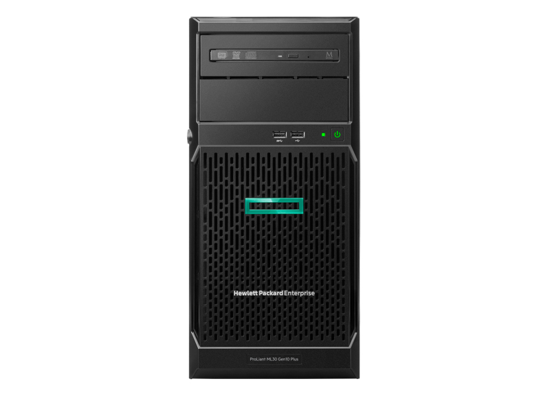 HPE ProLiant ML30 Gen10 Plus Entry - Server - Tower - 4U - 1-way - 1 X Xeon E-2314 / 2.8 GHz - RAM 16 GB - SATA - Non-hot-swap 3.5" Bay(s) - No HDD - GigE - Monitor: None P44718-421 - C2000
