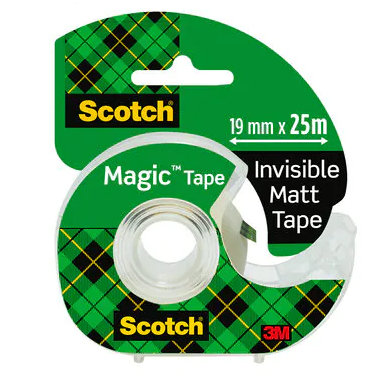 3m uk Scotch Magic Invisible Tape 19mm X 25m + Handheld Dispenser 7100088409 7100088409 - AD01