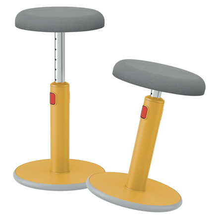 acco Leitz Ergo Cosy Active Sit Stand Stool Warm Yellow 65180019 Dd 65180019 - AD01