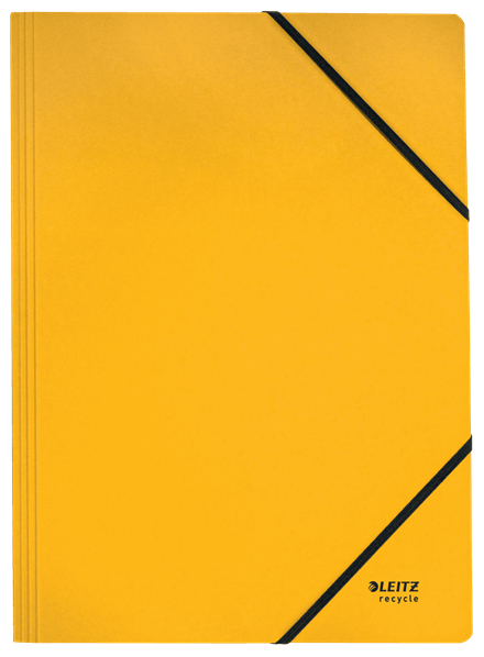 acco Leitz Recycle Card Folder With Elastic Band Closure A4 Yellow 39080015 39080015 - AD01