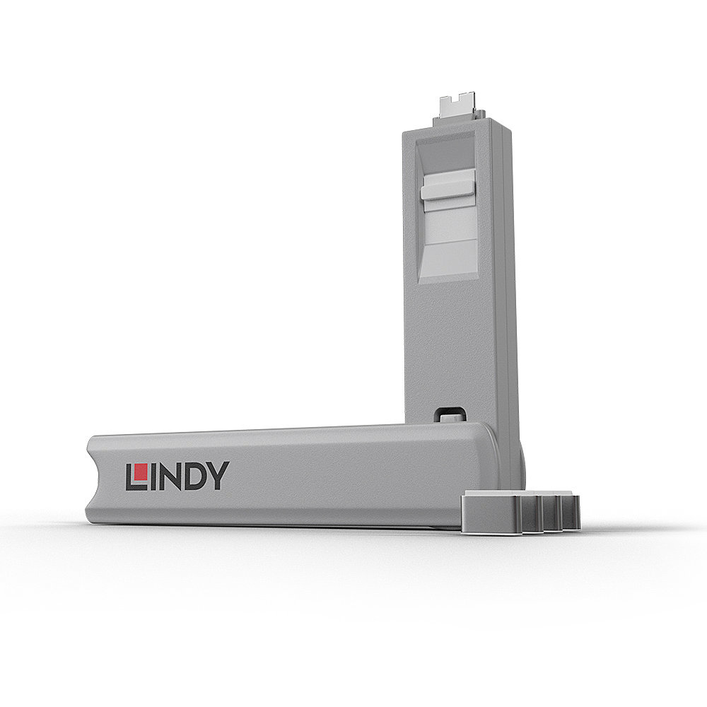 40427 Lindy USB Type C Port Blocker Key. White. 4pack Factory Sealed