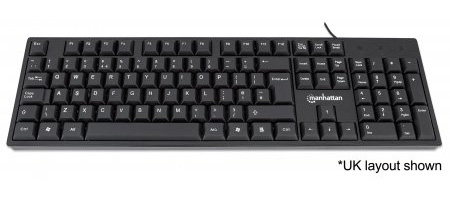 179324-uk manhattan Keyboard Uk Usb Wired, Qwerty - NA01