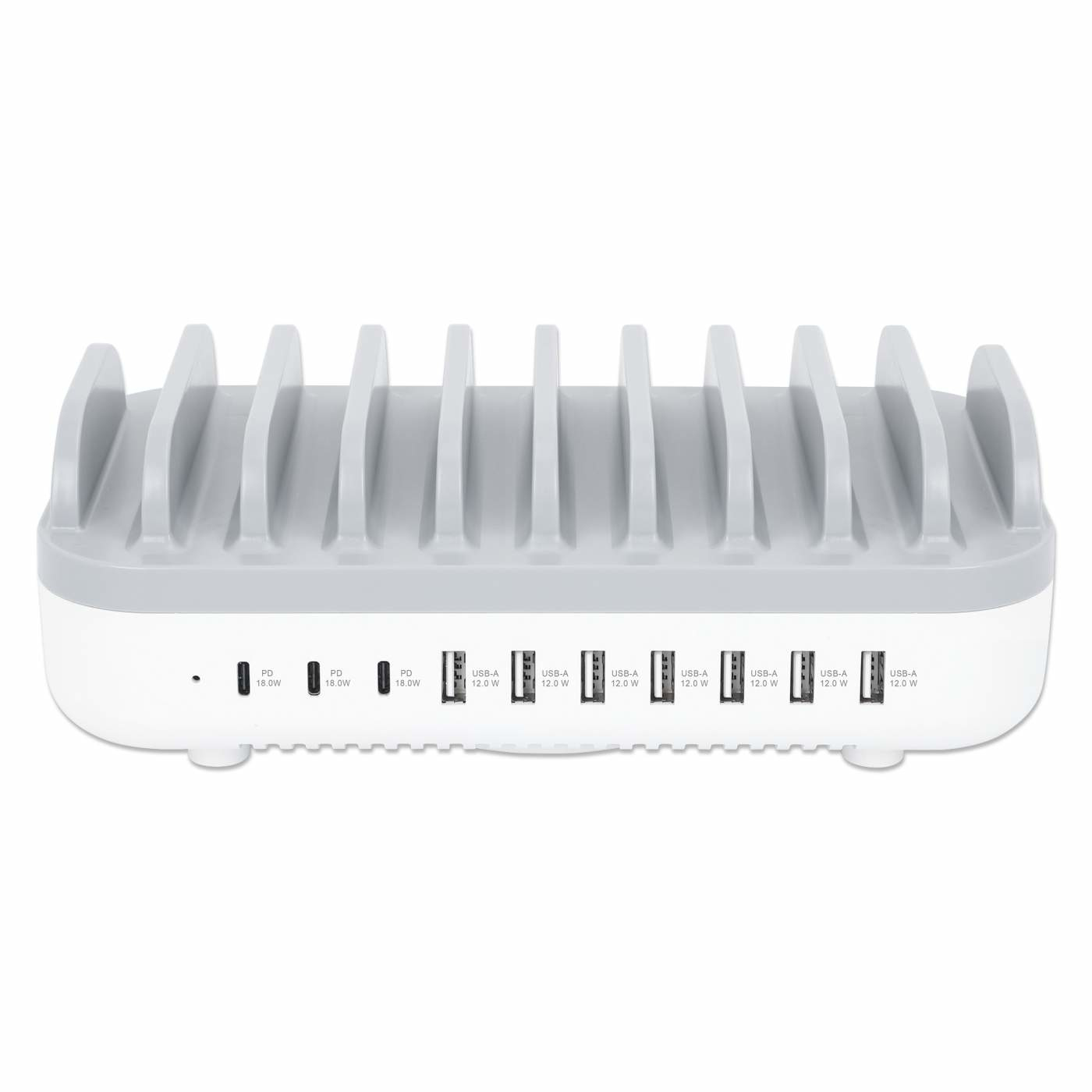 Manhattan Charging Station, 10X Ports:  3X Usb-C (Up To 18W Pd) And  180856 - eet01
