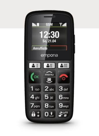 emporia Emporia Happy E30 Black 1.8 Inch 2g Unlocked Sim Free Mobile Phone Black E30_001 - AD01