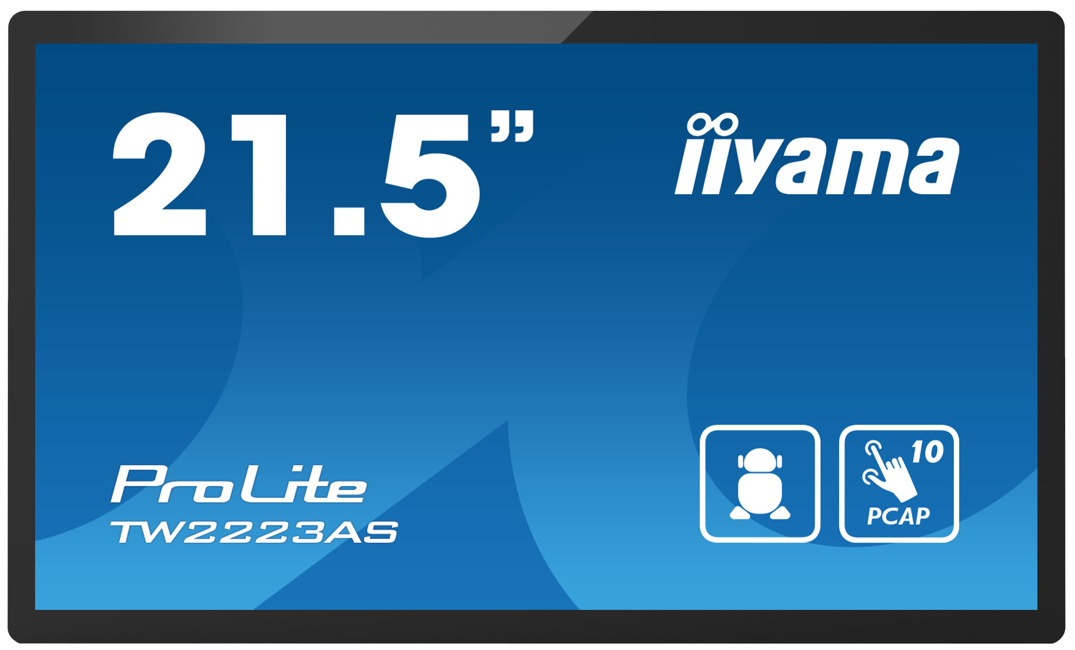 Iiyama - Touchscreen Under 32in  21.5in Pcap Android 12 Va Panel     1920 X 1080 10 Points 400cd/m 30    Tw2223as-b1