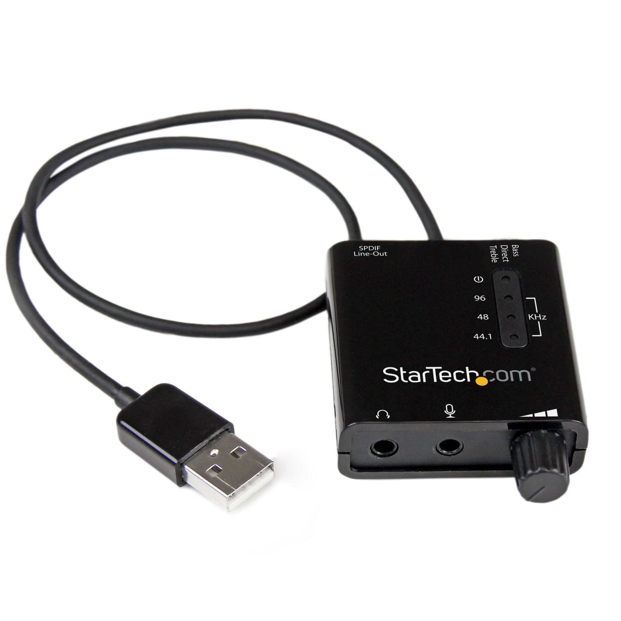 StarTech.com USB Sound Card W/ SPDIF Digital Audio & Stereo Mic - External Sound Card For Laptop Or PC - SPDIF Output (ICUSBAUDIO2D) - Sound Card - 24-bit - 96 KHz - Stereo - USB 2.0 - For P/ - C2000