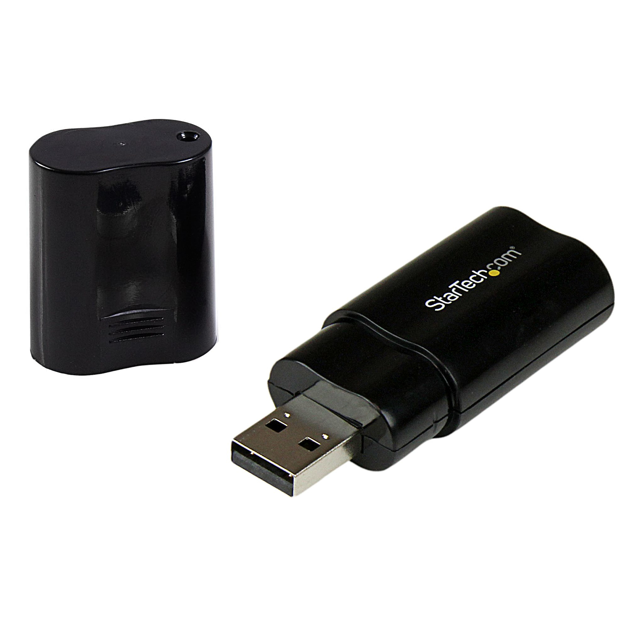 StarTech.com USB Sound Card - 3.5mm Audio Adapter - External Sound Card - Black - External Sound Card (ICUSBAUDIOB) - Sound Card - Stereo - USB 2.0 - For P/N: MU15MMS, MU6MMS, TB33A1C ICUSBAU - C2000