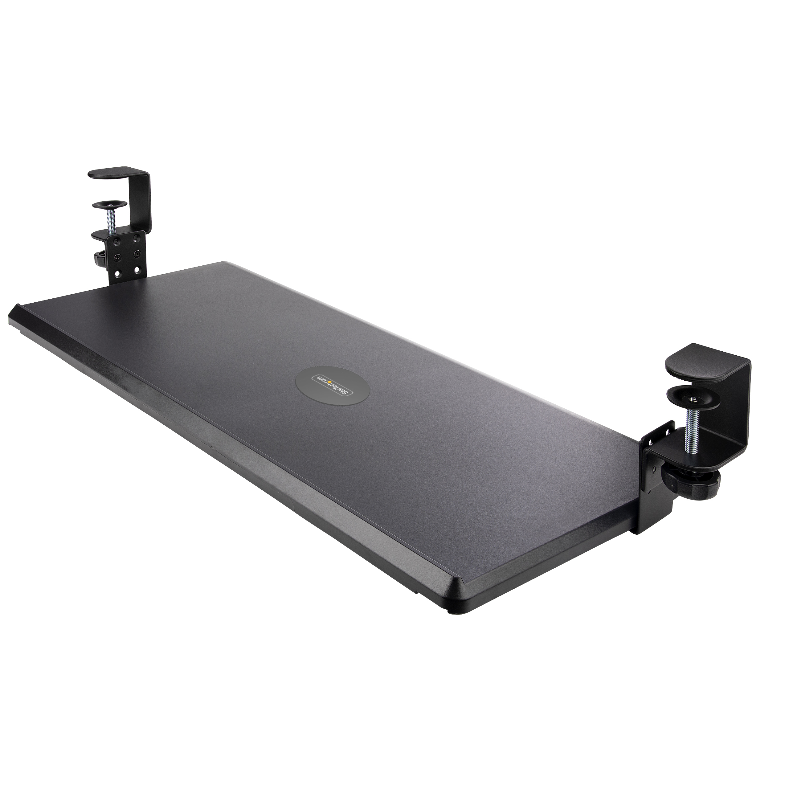 StarTech.com Under-Desk Keyboard Tray, Clamp-on Keyboard Holder, Supports Up To 12kg (26.5lb), Sliding Keyboard And Mouse Drawer With C-Clamps, Height Adjustable Keyboard Tray - Black - Ergon - C2000
