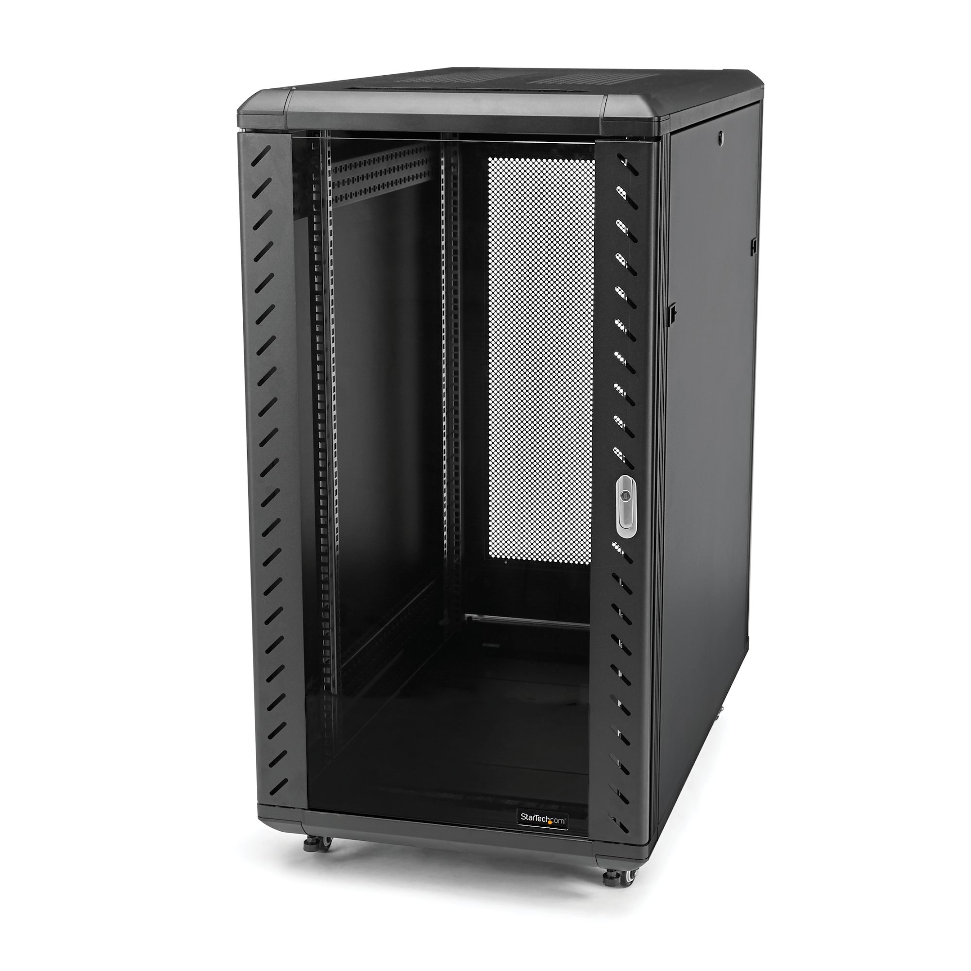StarTech.com 32U 19" Server Rack Cabinet, Adjustable Depth 6-32 Inch, Lockable 4-Post Network/Data/AV Equipment Rack Enclosure W/ Glass Door & Casters, Flat Pack, 1763lb/800kg Capacity - Free - C2000