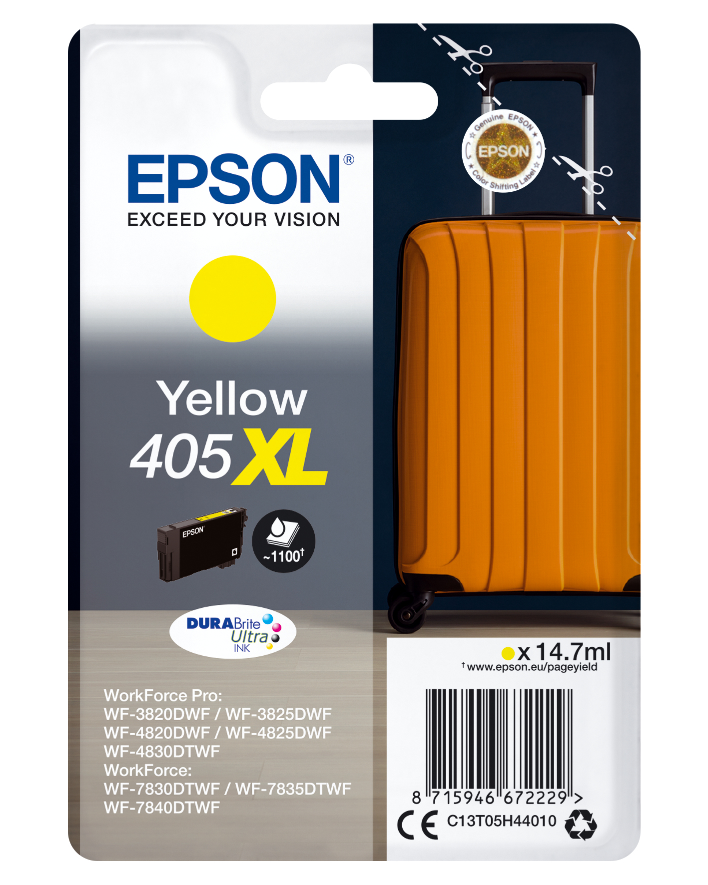 Yellow 405xl Durabrite Ultra Ink C13t05h44020 - WC01