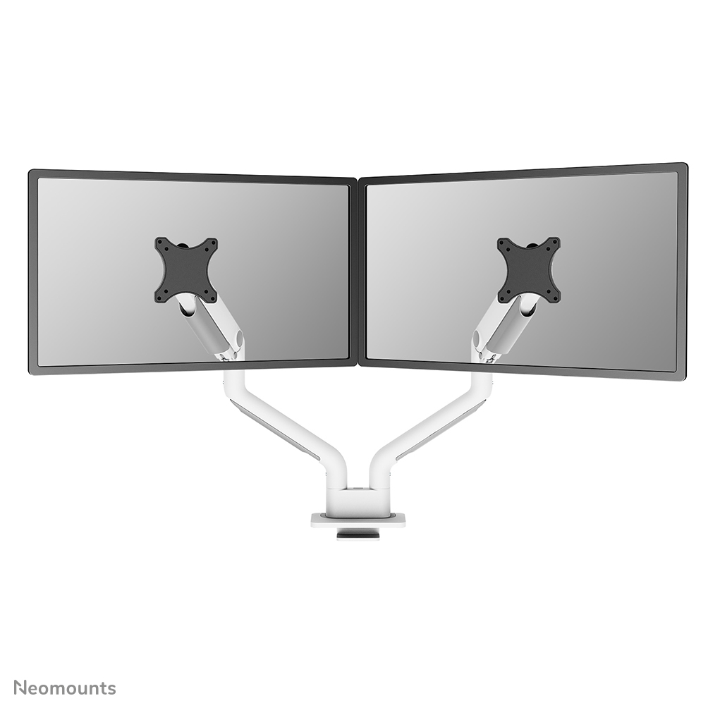 Neomounts DS70S-950WH2 NEXT One - Mounting Kit (grommet Mount, Monitor Arm, Clamp Mounting Base) - Full-motion - For 2 LCD Displays - Aluminium - White - Screen Size: 17"-35" - Desk-mountable - C2000