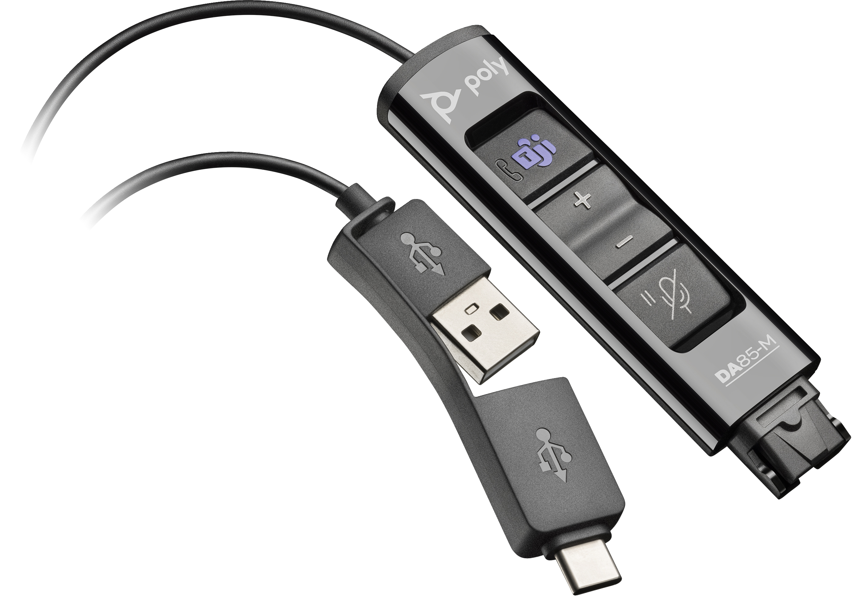 hp Hp Poly Da85-m Microsoft Teams Certified Usb-a Usb-c To Quick Disconnect Adapter 786c8aa - AD01