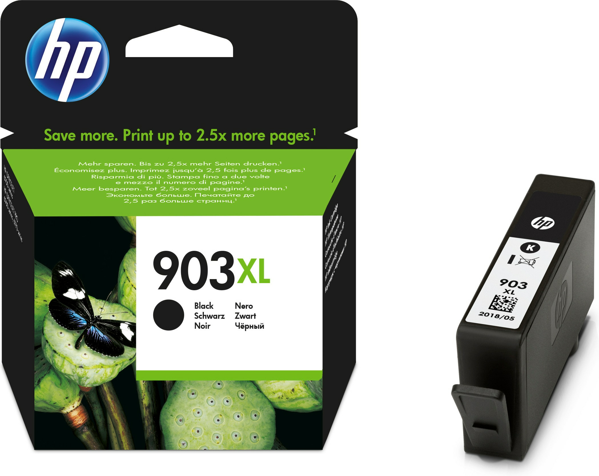 HP 903Xl High Yield Black  Original Ink Cartridge  T6M15AE - eet01