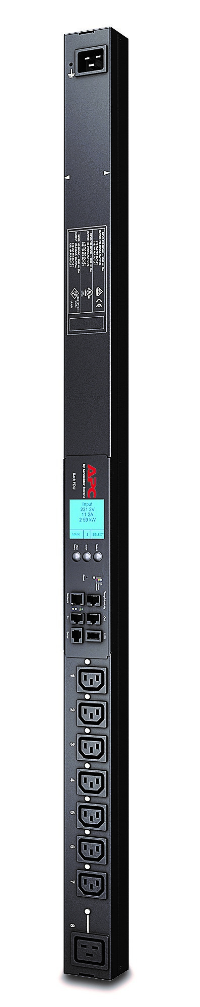 Rack PDU 2G, Switched, ZeroU, 20A/208V, 16A/230V, (7) C13 & (1) C19 AP8958 - C2000