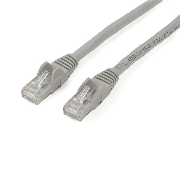 StarTech.com 2m CAT6 Ethernet Cable, 10 Gigabit Snagless RJ45 650MHz 100W PoE Patch Cord, CAT 6 10GbE UTP Network Cable W/Strain Relief, Grey, Fluke Tested/Wiring Is UL Certified/TIA - Catego - C2000