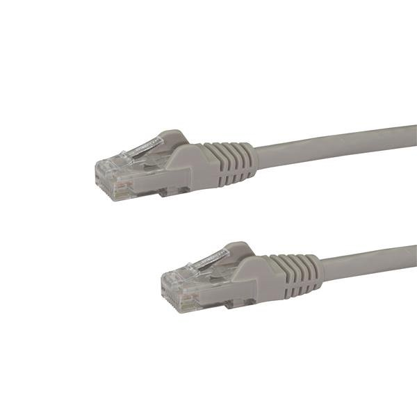 StarTech.com 3m CAT6 Ethernet Cable, 10 Gigabit Snagless RJ45 650MHz 100W PoE Patch Cord, CAT 6 10GbE UTP Network Cable W/Strain Relief, Grey, Fluke Tested/Wiring Is UL Certified/TIA - Catego - C2000