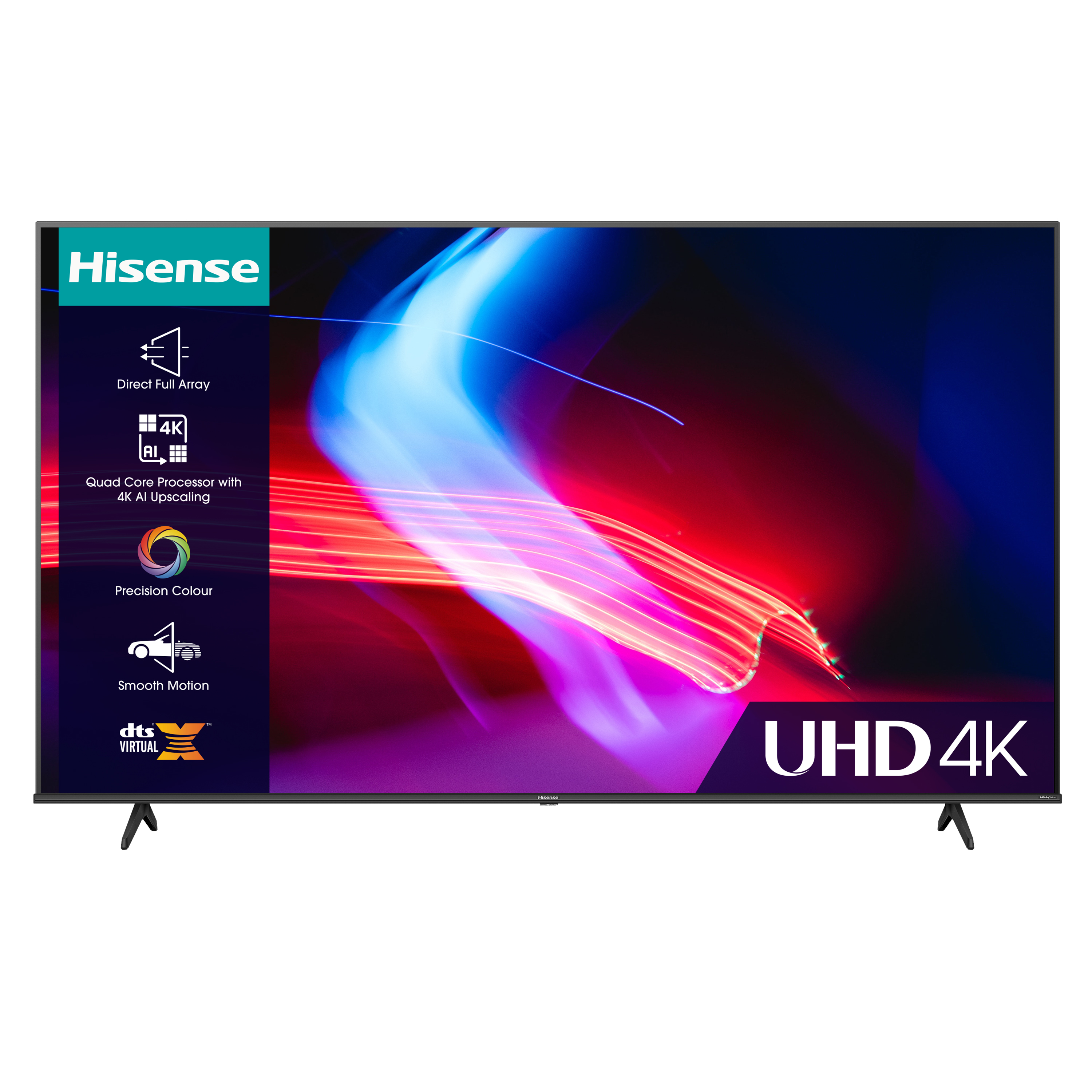 hisense 58 4K UHD HDR SMART TV with Dolby Vision 58A6KTUK - MW01