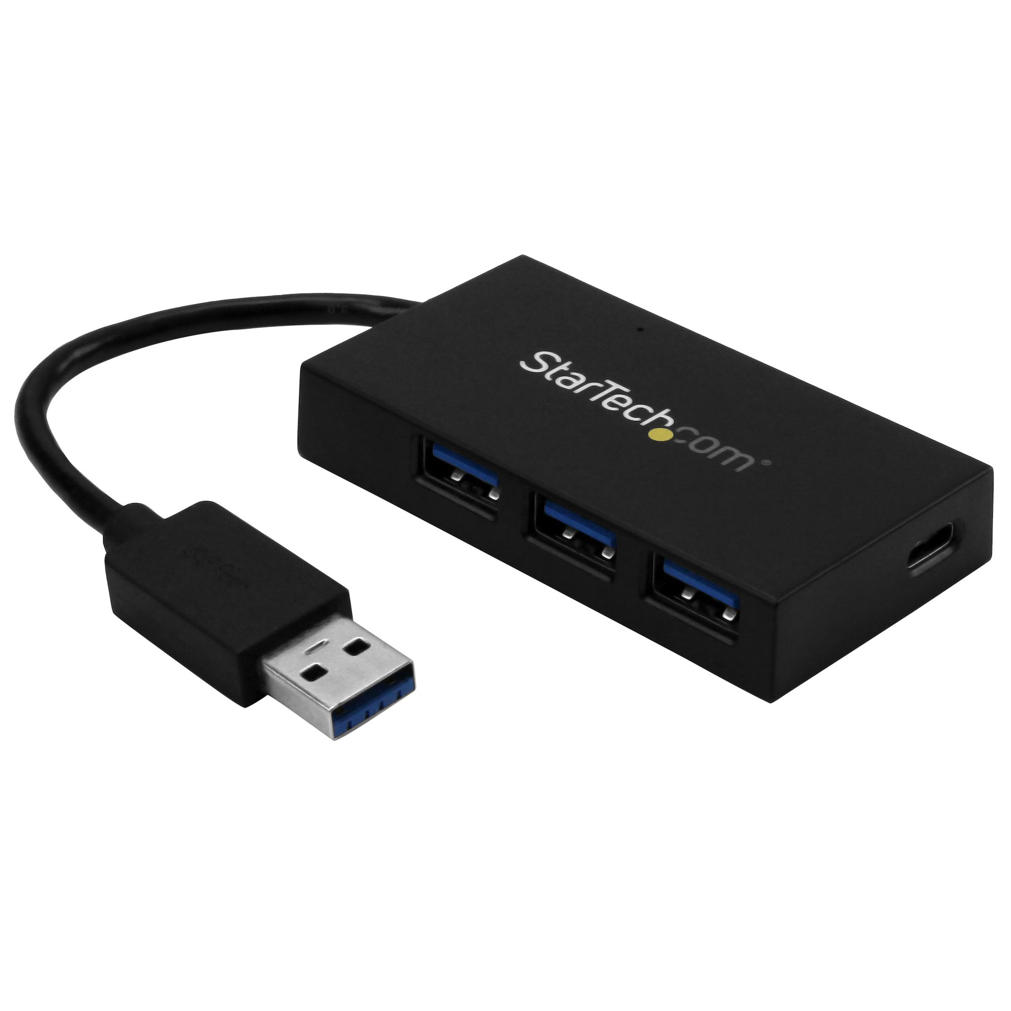 StarTech.com 4 Port USB 3.0 Hub, USB Type-A Hub With 1x USB-C & 3x USB-A Ports (SuperSpeed 5Gbps), USB Bus Powered, USB 3.1/USB 3.2 Gen 1 Adapter Hub, Portable USB Hub For Laptop/Desktop - Wi - C2000