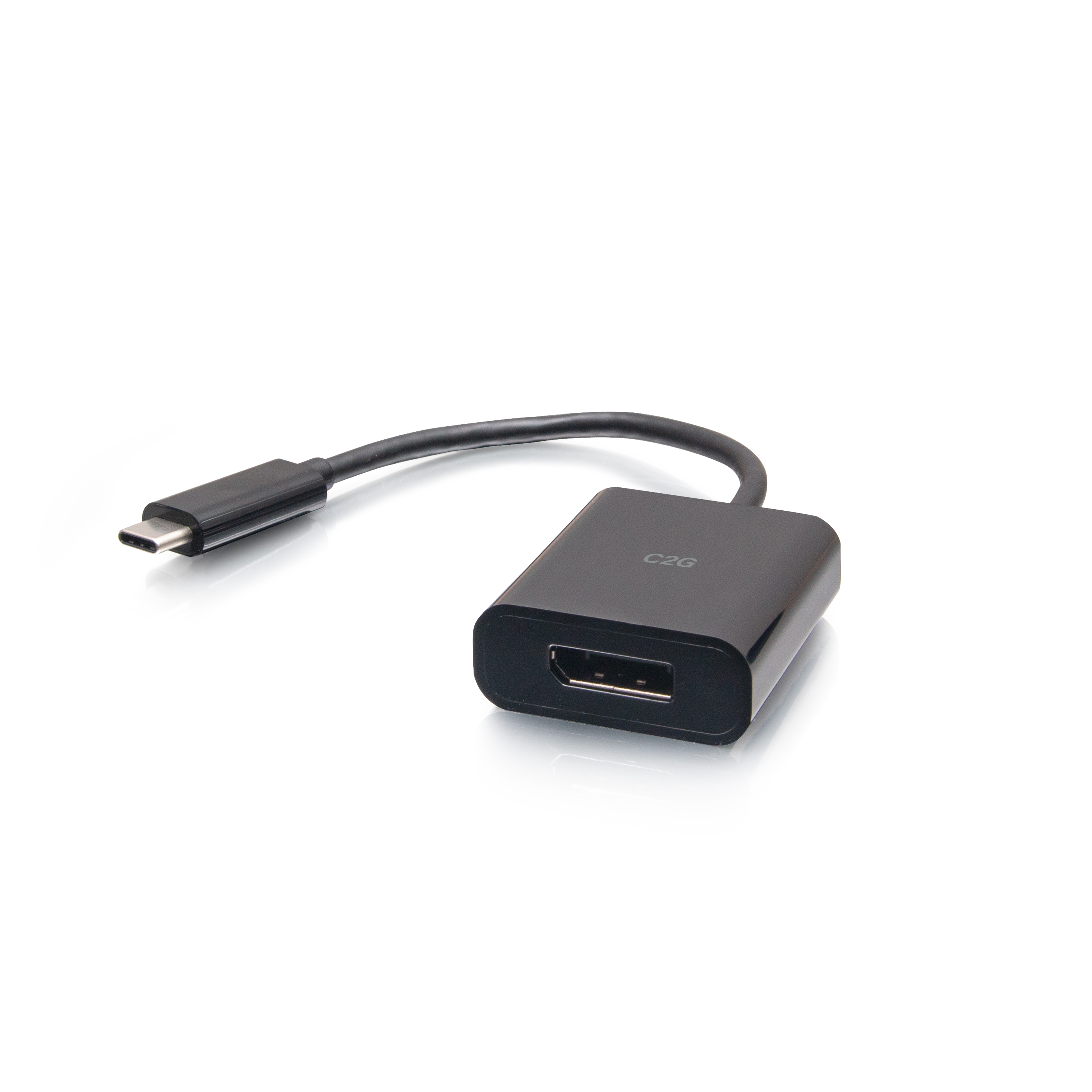 C2G USB-C To DisplayPort Adapter Converter - 4K 60Hz - Black - Adapter - 24 Pin USB-C (M) To DisplayPort (F) - Thunderbolt 3 / Thunderbolt 4 - 4K60Hz Support - Black C2G26933 - C2000