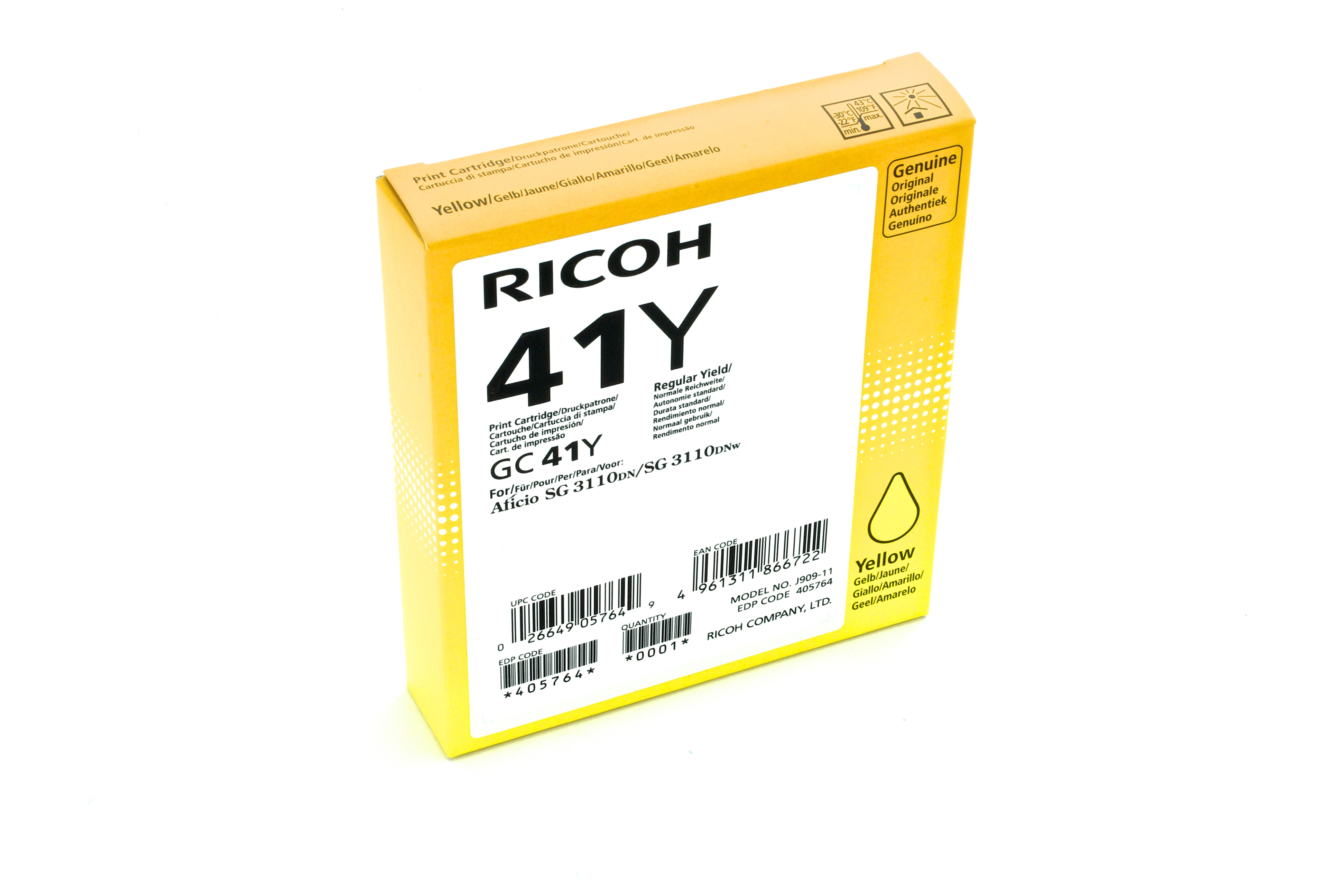 405764 ricoh Ricoh 405764 (gc-41 Y) Yellow 2.2k - AD01