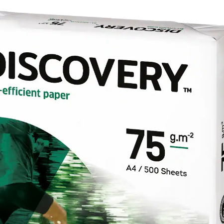 84271 Discovery A4 210x297mm 75Gm2 white copier paper 2500 sheets per box