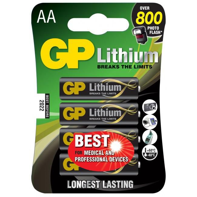 GP Batteries AA lithium batteri 1.5V,  15LF-2U4, 4-pak  103154 - eet01