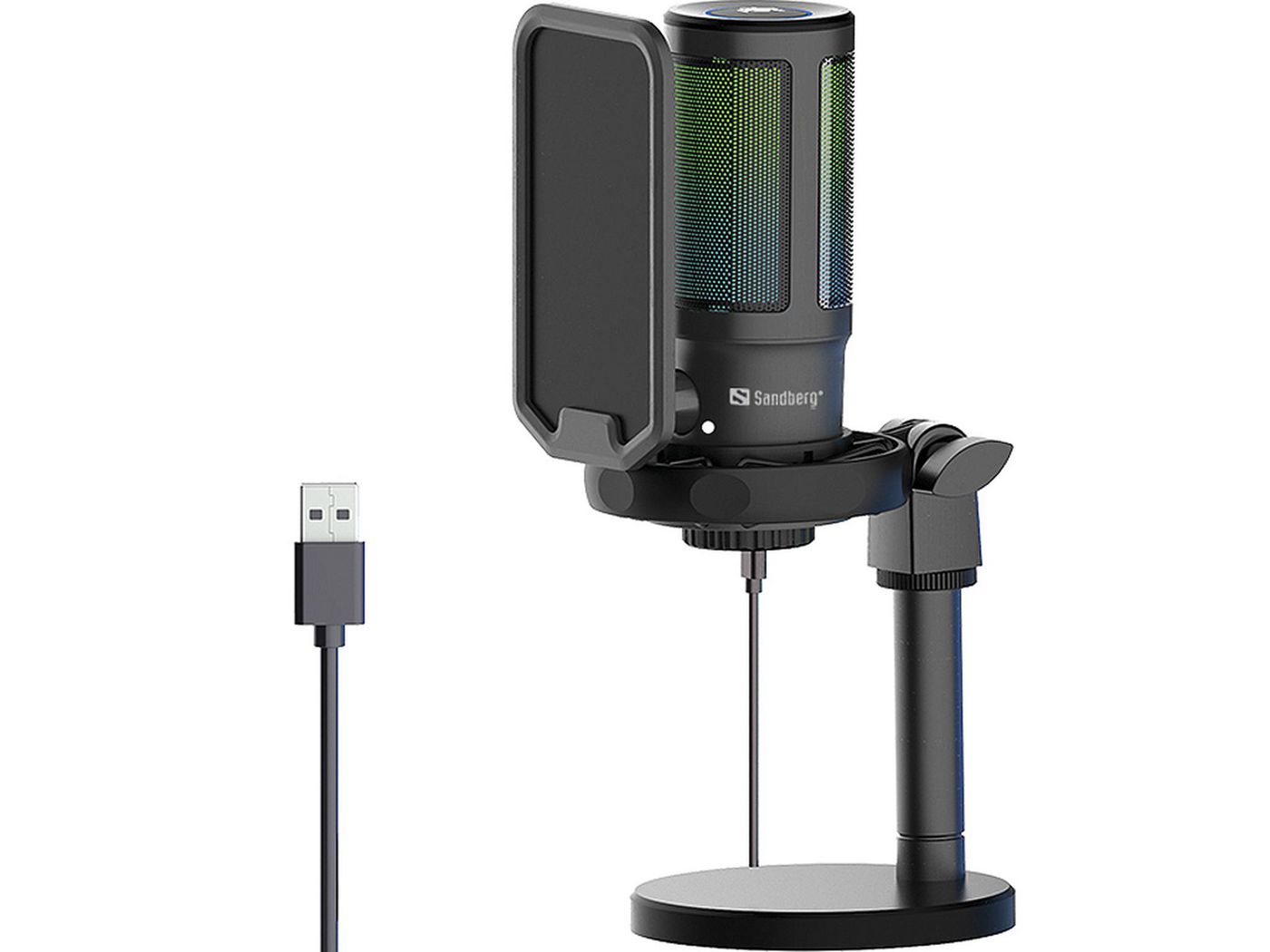Sandberg Streamer USB Microphone RGB  126-39 - eet01