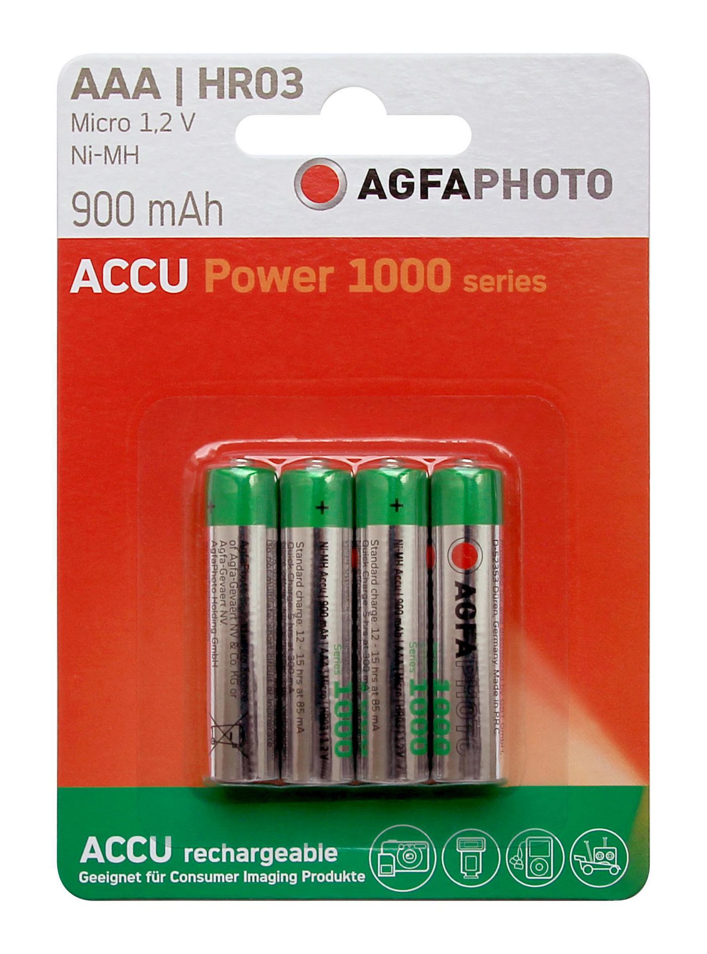 AgfaPhoto Akku -AAA HR03 Micro 900mAh 4St. 131-802756 - eet01