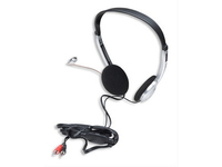 Manhattan Stereo Headset, Silver, 2.0m 3.5 mm, 100 dB 164429 - eet01