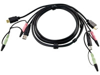 Aten USB HDMI KVM Cable 1.8m 2L-7D02UH, 1.8 m, Black,  2L-7D02UH - eet01