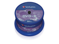 Verbatim DVD+R  16X 4.7GB Branded Matt Silver,50 Pack 43550 - eet01