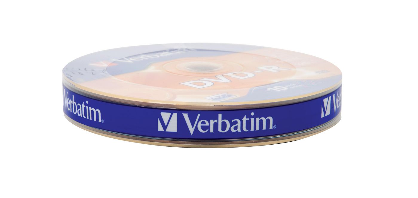 Verbatim DVD-R AZO 4.7GB 16X MATT  SILVER SURFACE (10 PACK)  43729 - eet01