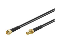 MicroConnect WLAN Extension Cable 3m Black RP-SMA plug > RP-SMA jack 51677 - eet01