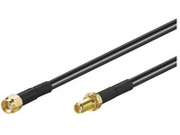 MicroConnect WLAN Extension Cable 5m Black RP-SMA plug > RP-SMA jack 51678 - eet01